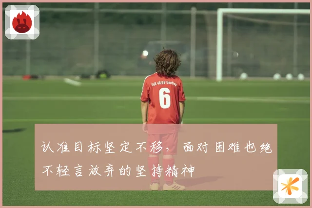 认准目标坚定不移，面对困难也绝不轻言放弃的坚持精神